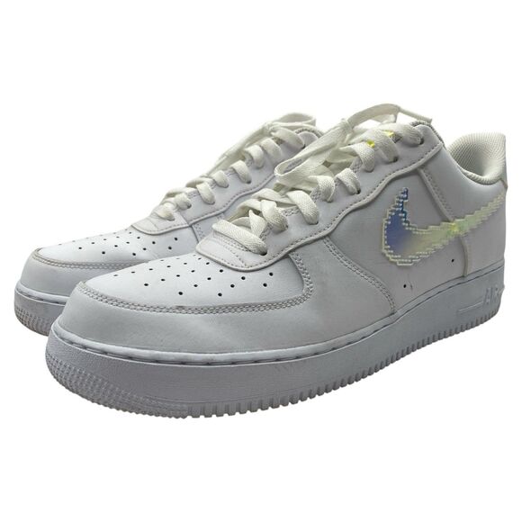Nike Air Force 1 Low Iridescent Pixel White Multicolor CV1699-100 Men\'s Size 13